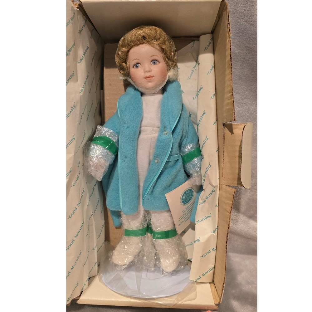Hamilton Collection Bessie Pease Gutmann Good Morning Porcelain Doll 1991 Box